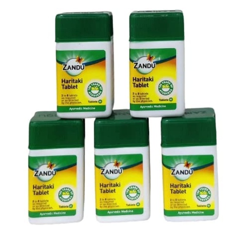 [BRSWGHYBDMBAO33G] Zandu Haritaki(harde) Tablet 40(Pack of 5) Free malshuddhi sample