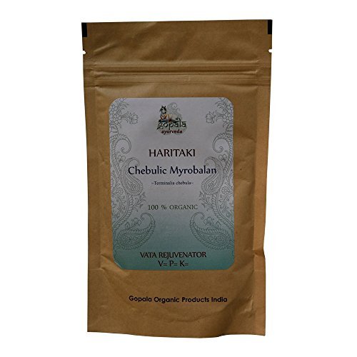 [BRSWI2QODF5RSCD4] Organic Haritaki Powder 100g Chebulic Myrobalan Terminalia Chebula Vata Rejuvenator USDA Certified Organic Herbs