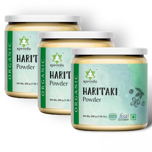 [BRSRAZIBDF7GEE34] Haritaki Powder Organic Terminalia chebula for Detoxification & Rejuvenation Vegan, Non-GMO, Gluten Free Natural Powder - (7.5 OZ, Pack of 3)