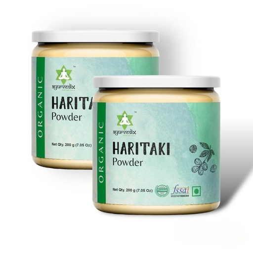 [BRSRAZIDOICBYET4] Haritaki Powder Organic Terminalia chebula for Detoxification & Rejuvenation Vegan, Non-GMO, Gluten Free Natural Powder - (7.5 OZ, Pack of 2)