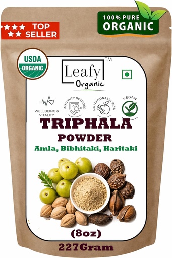 [BRSRAAD7OEFBEADZ] Organic Triphala Powder, 16 oz (Amla + Haritaki + Bibhitaki) | India Origin