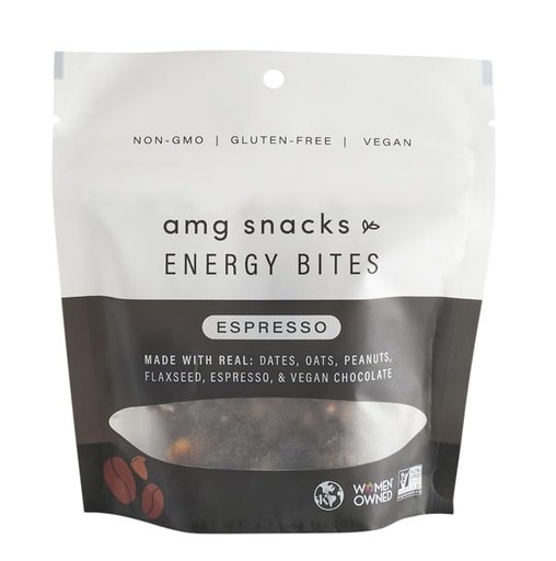 [BRSROGD4CQFQ2YIU] AMG Snacks Espresso Energy Bites | 4.3 oz, Pack of 6 (72 Bites Total) | Date and Nut Energy Snacks Protein Bars | Non GMO, Gluten Free, Vegan Protein Bites | Made with All Natural Ingredients