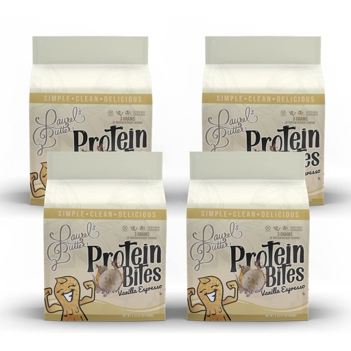[BRSW2AIBCUGWADT6] Laurel’s Butter Vanilla Espresso Protein Bites | Gluten-Free Oats | Simple, Clean, Delicious Energy Bites | High Protein Snack | 6 Protein Bites per Pack | Kosher & WBENC Certified | 2.33oz