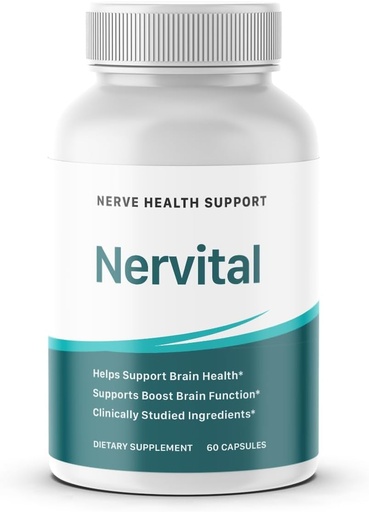 [BRSRECYBC55QGA3A] Nervital for Nerve Health Support - Nervital Brain Health Dietary Supplement - Nervital Support Boost Brain Function - 60 Count