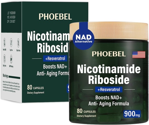 [BRSRAAI7C55QEHTV] Newly NAD + Supplement - Resveratrol, Liposomal Nicotinamide Riboside, Quercetin- High Purity NAD Supplement for Energy, Focus - 80 Count,900mg