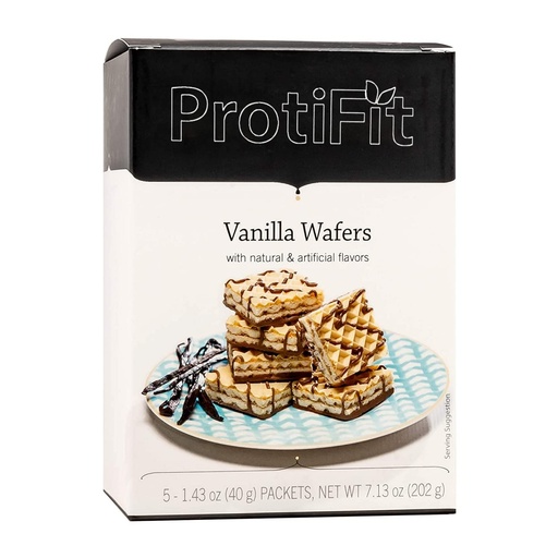[BRSWYYLYCF7AYDI3] Proti Fit High Protein Wafer Bar - Vanilla (5 Servings/Box) - Trans Fat Free, Aspartame Free, Cholesterol Free
