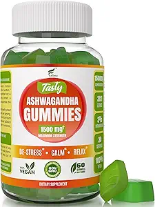 [BRSW2YDYOV5QGFLX] Ashwagandha Gummies Maximum Strength 1500mg - Relax, Uplift Energy Chew - Sleep Support, Immune Health, Calm Mood, Contains Withanolides, Vegan, Plant Based, Non-GMO, Gluten-Free