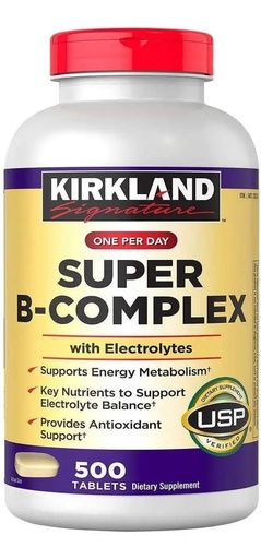 [BRSWIGAYCEHRWDLM] Kirkland Signature One Per Day Super B-Complex with Electrolytes,500 tablets