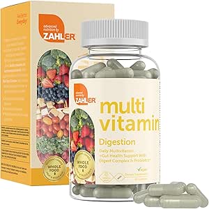 [BRSWYBIDAB7RAE3O] Zahler - Multivitamin with Probiotics for Digestive Health (60 Capsules) Kosher Multi Vitamins for Gut Health, Healthy Regularity Support for Men and Women - Probiotic Digestion Pills for Adults