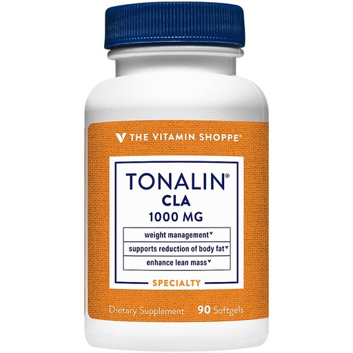 [BRSWIYT3BIMQC2TO] The Vitamin Shoppe Tonalin CLA 1000mg Softgel, Conjugated Linoleic Acid 780mg from Safflower Seeds - Supports Reduction of Body Fat(90 Softgels)