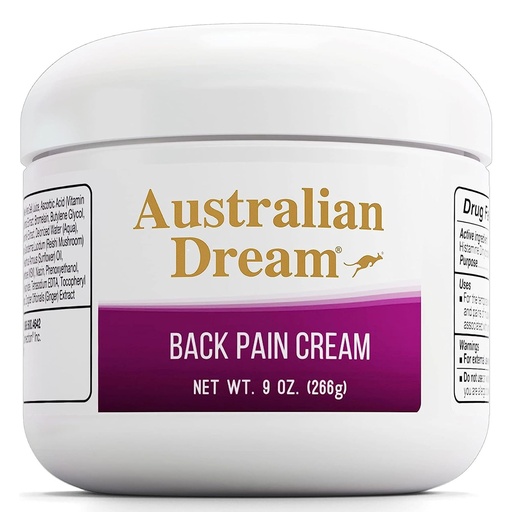 [BRSWIB33C57QAGTO] Australian Dream Back Pain Cream - Soothing, Non-Greasy Muscle Pain Relief Cream - Good for Neck, Back, Body, or Muscle Aches - 9 oz Jar