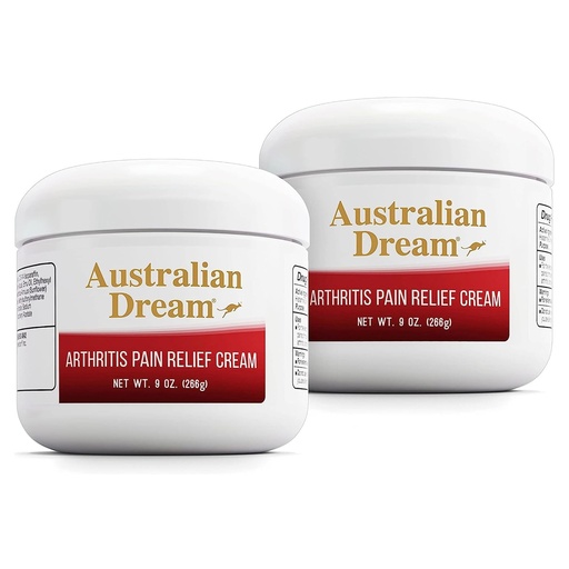 [BRSWKGYIBIMQOAA3] Australian Dream Arthritis Pain Relief Cream - Soothing & Non-Greasy - Powerful Topical Arthritis Pain Relief - Good for Muscle Aches or Joints - 9 oz Jars (2 Pack)