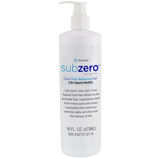 [BRSWIZQ2OF7QKAA5] Sub Zero Cooling Pain Relief Gel, 16oz Bottle with Pump - Joint Relief and Nerve Pain Relief Cream for Muscle Deep Pain Relief and Arthritis Relief