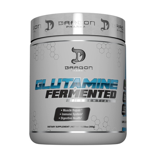 [BRSRMBI2BV6RECLX] DRAGON PHARMA Fermented Glutamine, Aids in Muscle Repair, Improves Digestive Health, Vegan, 5g of Glutamine (60 Servings)
