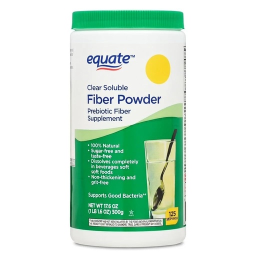 [BRSRGGT7CMNRU3LA] Equate Clear Soluble Fiber Powder Prebiotic Supplement, 17.6 oz, 125 Servings Sticker