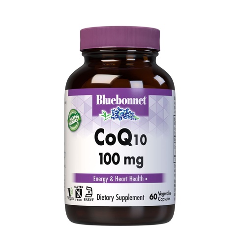 [BRSWIEIYPN6BAELC] BlueBonnet Nutrition CoQ10 100 mg, Vegetable Capsules | Third-party tested for purity and potency; manufactured in the USA