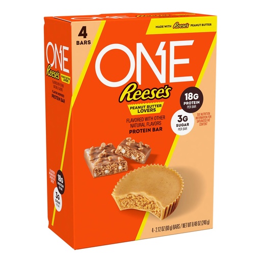 [BRSRA2T3OADQEHTZ] ONE REESE'S Peanut Butter Flavored Protein Bars, 2.12 oz (4 Count)