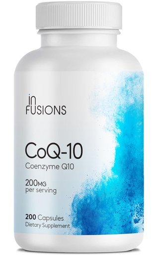 [BRSREHQPO4FGMEL4] Infusions Pure CoQ10 200mg 200 Capsules (Coenzyme Q10) High Absorptions Vegan Gluten Free Non-GMO