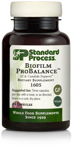 [BRSRAHQBBB5A2E3P] Standard Process Biofilm ProBalance - Digestive Wellness Supplement with Probiotics - Gut Health & Microbiome Support - Aids Intestinal Comfort - Gluten-Free & Vegan - 45 Capsules (15 Servings)