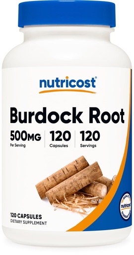 [BRSWYCQHOYBAMHQ2] Nutricost Burdock Root 500mg, 120 Capsules - Gluten Free, Non-GMO, Vegetarian Friendly