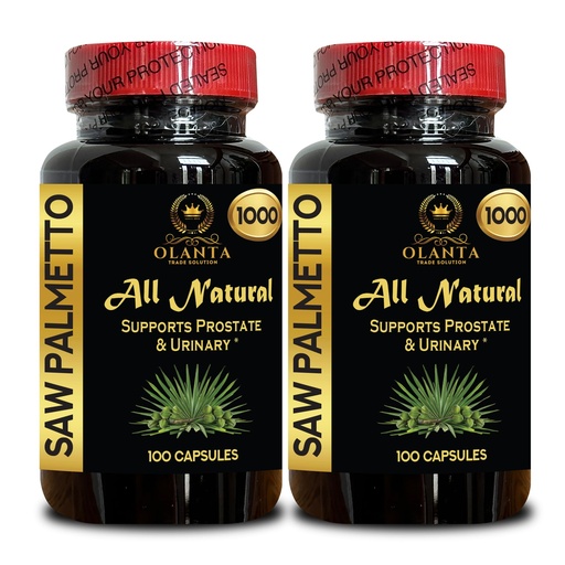 [BRSREFAHAQMGYEI4] Saw Palmetto Extract 1000mg - Natural Power for Support Prostate Health, Support Urinary Comfort & Overall Male Wellness Daily - 2 Bottles 200 Capsules