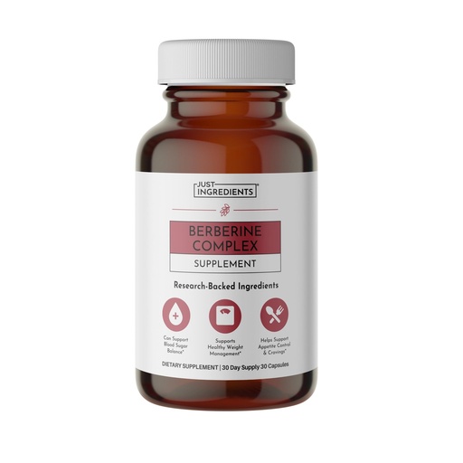 [BRSREGL7CJ6GMAI7] JUST INGREDIENTS Berberine Supplement – 30-Capsule Herbal Support Formula with Organic Berberis Aristata – Traditionally Used for Metabolic Health, Cellular Function & Overall Wellness.