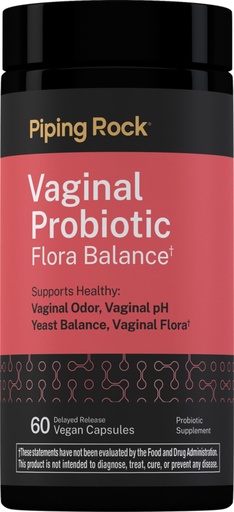 [BRSREA3ROIFAGD3Z] Piping Rock Vaginal Probiotic Capsules | 60 Count | for Women | Lactobacillus with Prebiotics | Supports Healthy Odor, pH, Yeast Balance, and Flora | Non-GMO, Gluten Free
