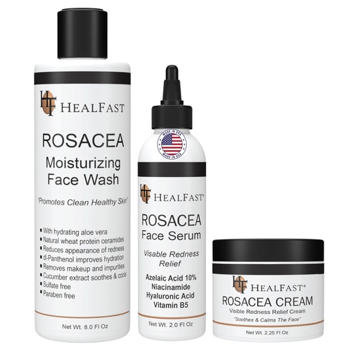 [BRSRGHQBCIOQKGT6] HealFast Rosacea Set - Includes Rosacea Cream, Face Wash, and Serum