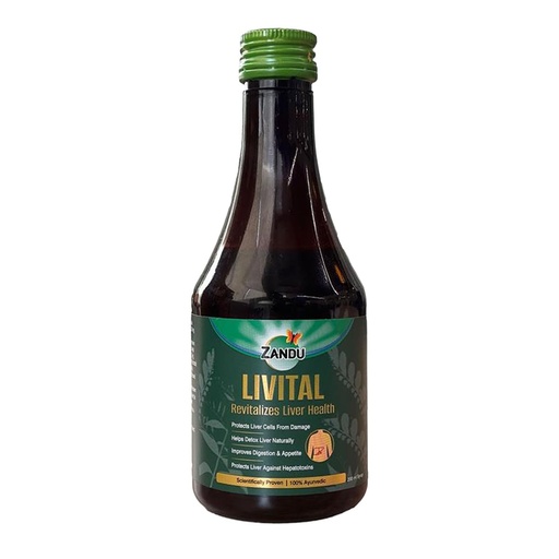 [BRSROAQ2CIFB6DTV] Zandu Livital Syrup 200ml, Aids in Liver Detox & Improves Digestion, Appetite, Scientifically Tested, 100% Ayurvedic Ingredients, Protects Liver Against Various Hepatotoxins