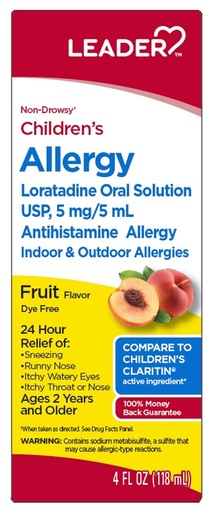 [BRSWECQQPJ5R4FL5] Leader Children's Allergy Loratadine Liquid, 4oz. Per Bottle