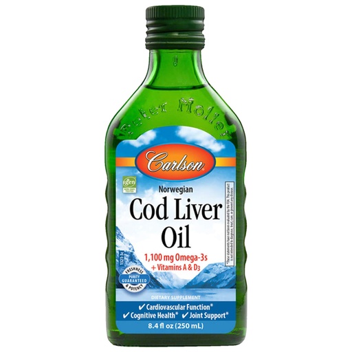 [BRSWIYYFAV5G2FDC] Carlson Norwegian Cod Liver Oil Natural, 250ml