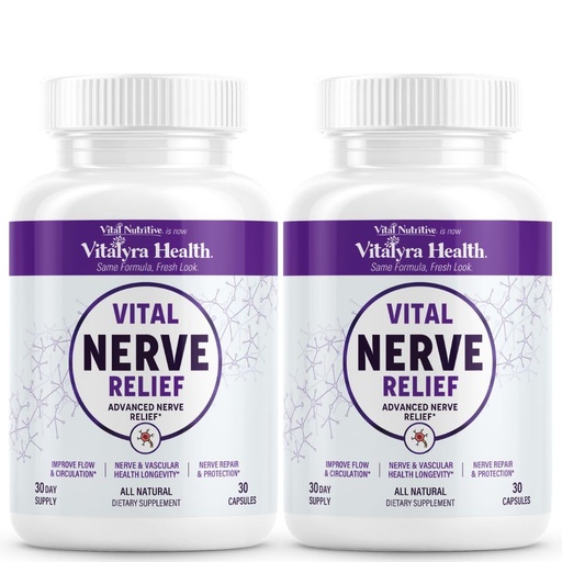 [BRSREGQCCIMROGTL] Vital Nerve Relief Supplement for Tingling & Discomfort – Alpha Lipoic Acid, Magnesium, CoQ10 – Vegan, Non-GMO, Gluten-Free, Sugar-Free, Dairy-Free – 60 Days Supply