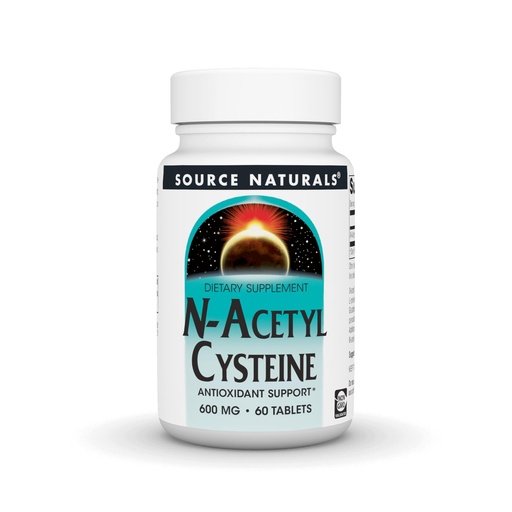 [BRSWIYQAO4FGEEY3] Source Naturals N-Acetyl Cysteine Antioxidant Support 600 mg Dietary Supplement that Supports Respiratory Health* - 60 Tablets