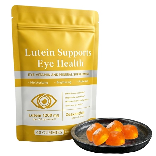 [BRSRGEA7CMBGKEY4] Lutein & Zeaxanthin Gummies - Eye Health Supplement with 20mg Lutein & 4mg Zeaxanthin - Lutein Gummies with Vitamins A, C, E - Naturally Flavored 60 Count