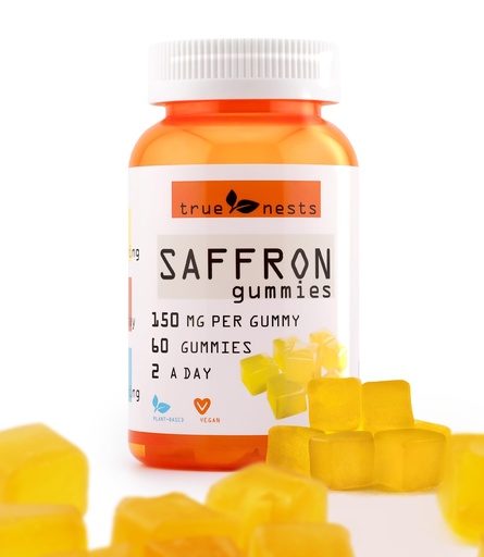 [BRSRACYQPICWKHQZ] Saffron Gummies – Vegan & Non-GMO, Premium Saffron Extract, Delicious Herbal Flavor, Supports Mood, Focus, and Energy Vitality, Perfect for Daily Wellness, 60 Count