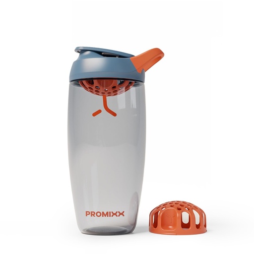 [BRSRGFI5C4NRYE3X] Promixx Pursuit Protein Shaker Bottle – 26oz Silent Snap-Fit Mixer for Lump-Free Shakes – Leak-Proof BPA-Free Ecozen Gym Shaker with Measurement Marks for Fitness and Travel – Midnight Blue