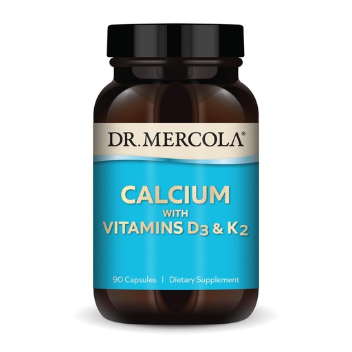 [BRSWG2YPOYNBYFAU] Dr. Mercola Calcium with Vitamins D3 & K2 - Supports Bone & Heart Health* - Calcium with Vitamins D3 & K2 - Eggshell-Derived - Non-GMO, Gluten-Free & Soy Free - 90 Capsules (90 Servings)
