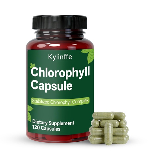 [BRSRGBARBUGQ43T7] Chlorophyll Capsules 350mg Sodium Copper Chlorophyllin, Internal Freshness, Daily Wellness, Digestive & Antioxidant Support, 100% Vegan Capsules, Non-GMO, Gluten Free, 120 Capsules