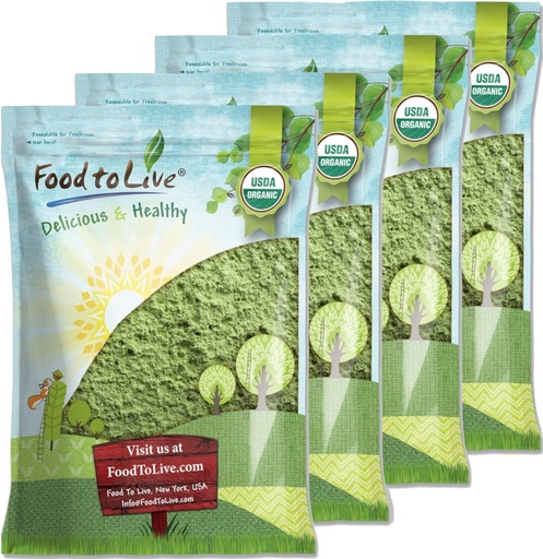 [BRSWGHAPOEDQ2EQZ] Food to Live Organic Wheatgrass Powder, 16 Pounds — Non-GMO, Whole-Leaf, Raw, Non-Irradiated, Pure, Vegan Superfood, Bulk, Great for Juice, Rich in Fiber, Chlorophyll, Fatty Acids and Minerals