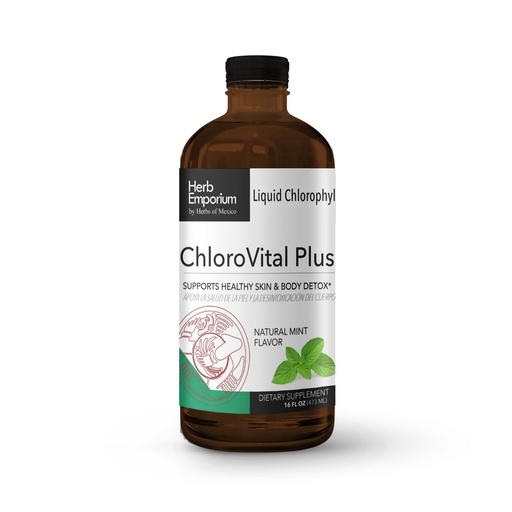 [BRSRE2T4CEIR63LV] ChloroVital Plus Liquid Chlorophyll, Natural Mint Flavor, 16 FL OZ
