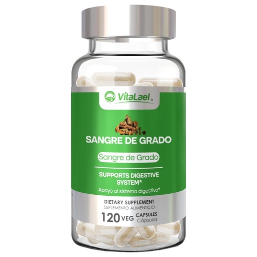 [BRSRGZABBN4BACIV] VitaLael Dragon's Blood Extract - Natural Wellness Support Supplement - 120 Capsules - Traditional Herbal Support for Digestive System & Overall Well-Being - Non-GMO, Vegan