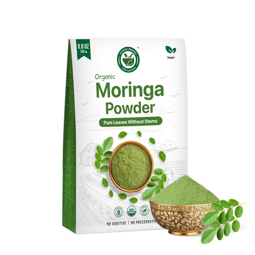 [BRSRGAA3BMMBU3TP] USDA Organic Moringa Powder 8.8 oz (250g) | Pure Moringa Oleifera Leaf Powder | Authentic Indian Origin | Non-GMO, Vegan & Gluten Free | Perfect for Smoothies, Tea, Drinks & Recipes