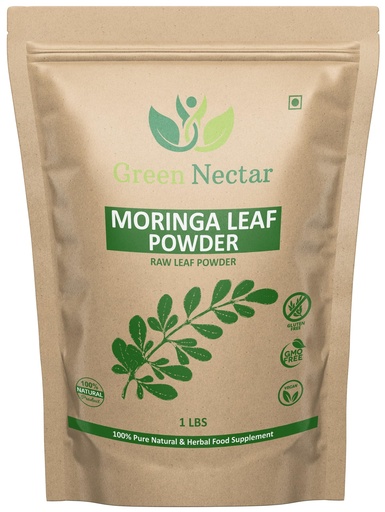 [BRSRYZAHAQIRUYA6] Moringa Oleifera Raw Leaf Powder 16 Ounces (1 lb), Pure Tender Leaves