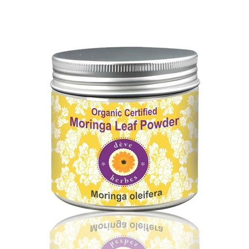 [BRSRMZD2C4CRMDQU] Deve Herbes Moringa Leaf Powder (Moringa oleifera) Organic Certified 200gm, (7.05oz)