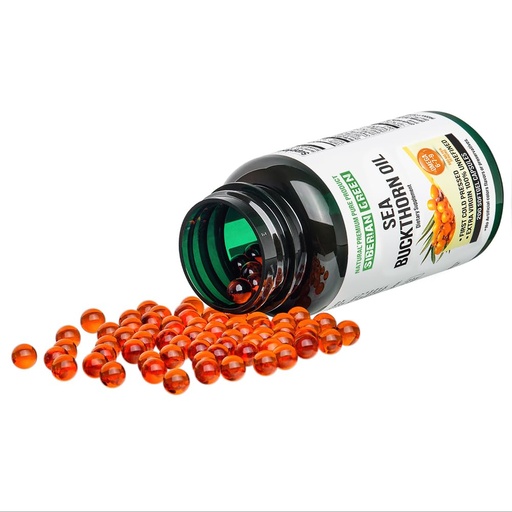 [BRSW2A37AUFGC23O] Siberian Sea Buckthorn Oil Capsules 200 Softgels | from Wild-harvested Siberian Sea Buckthorn Berries | Oil Cold Pressed Unrefined Gluten Free Non-GMO Premium Omega 7