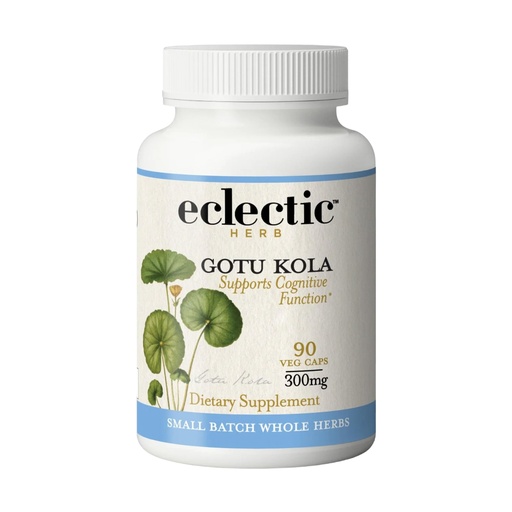[BRSWIYYLORYRMALU] Eclectic Herb - Gotu Kola Capsules | Circulatory + Cognitive Function Support | Focus + Memory | Herbal Supplement | Vegan, Non-GMO, Gluten Free, Freeze-Dried (90 CT | 300 mg)