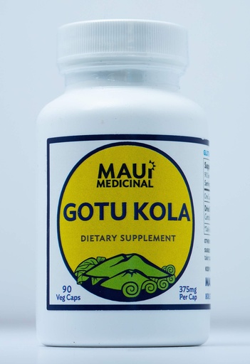 [BRSWYAY7AUFGKDLP] GOTU KOLA 90 Veggie Capsules - 375mg per Capsule "Organic Brahmi Centella asiatica "