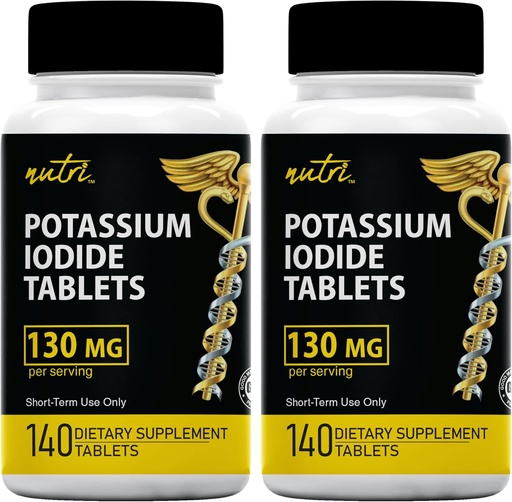 [BRSROA3YB4CRQCTG] Potasyum Iodide Tabletleri (4000 $ 2) 130 mg - 280 Tablet 10/2032 - YODO Naciente - KI Pills - Yoduro de Potasio - Nutri Supplements