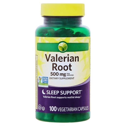 [BRSREBIPO4FGKHL4] KP+ Spring Valley Valerian Root 500 mg Capsules | Natural Sleep Support & Relaxation Aid | 100 Vegetarian Capsules | Non-GMO Herbal Supplement | Pack of 1