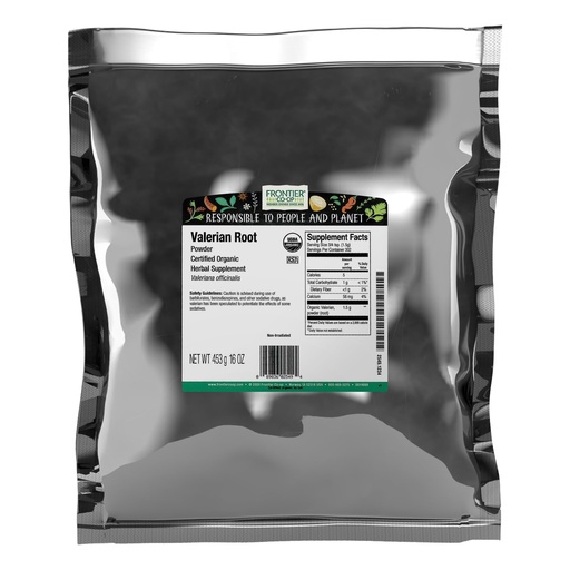[BRSWIYQ4DIAAKCLA] Frontier Co-op Organic Valerian Root Powder, 1lb Bulk Bag - Natural Dried Valerian Root Powder - Ideal for Teas and Herbal Uses, Kosher